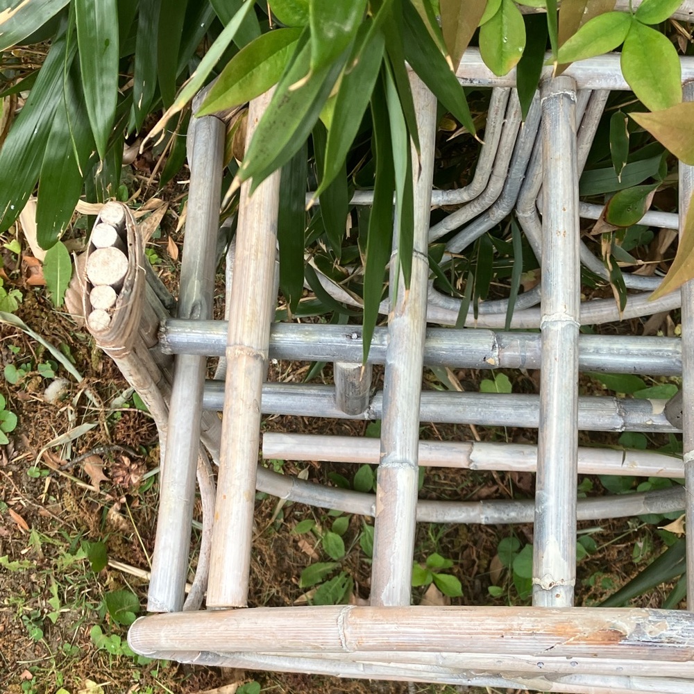 Woven Bamboo Magazine Rack in Weathered Gray - Picture 5 of 11